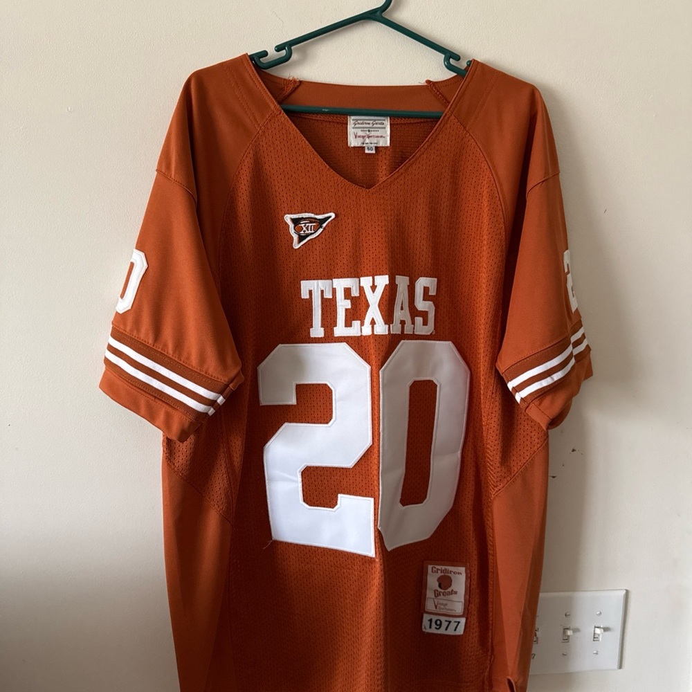 Men’s Gridiron Greats Earl Campbell #20 Texas Longhorns 1977 Jersey - Sz 50 RARE